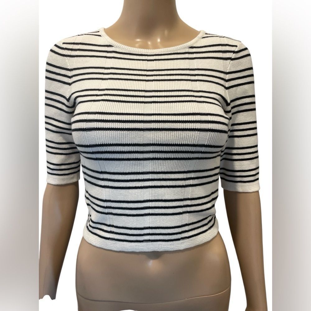 Urban Outfitters Striped Black and White Cropped Women's Top size XS